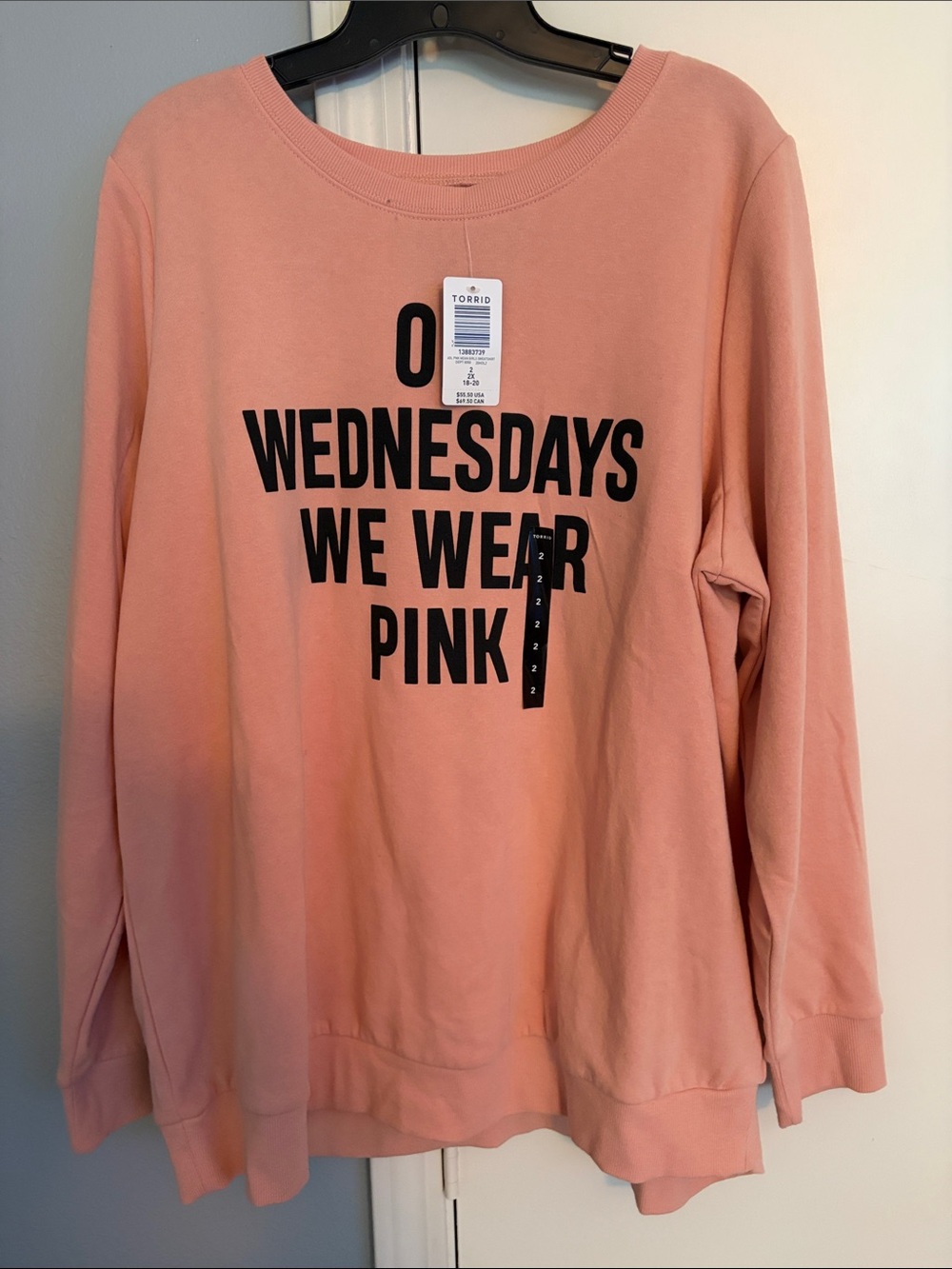 torrid Pink Graphic 'On Wednesdays We Wear Pink' Sweatshirt